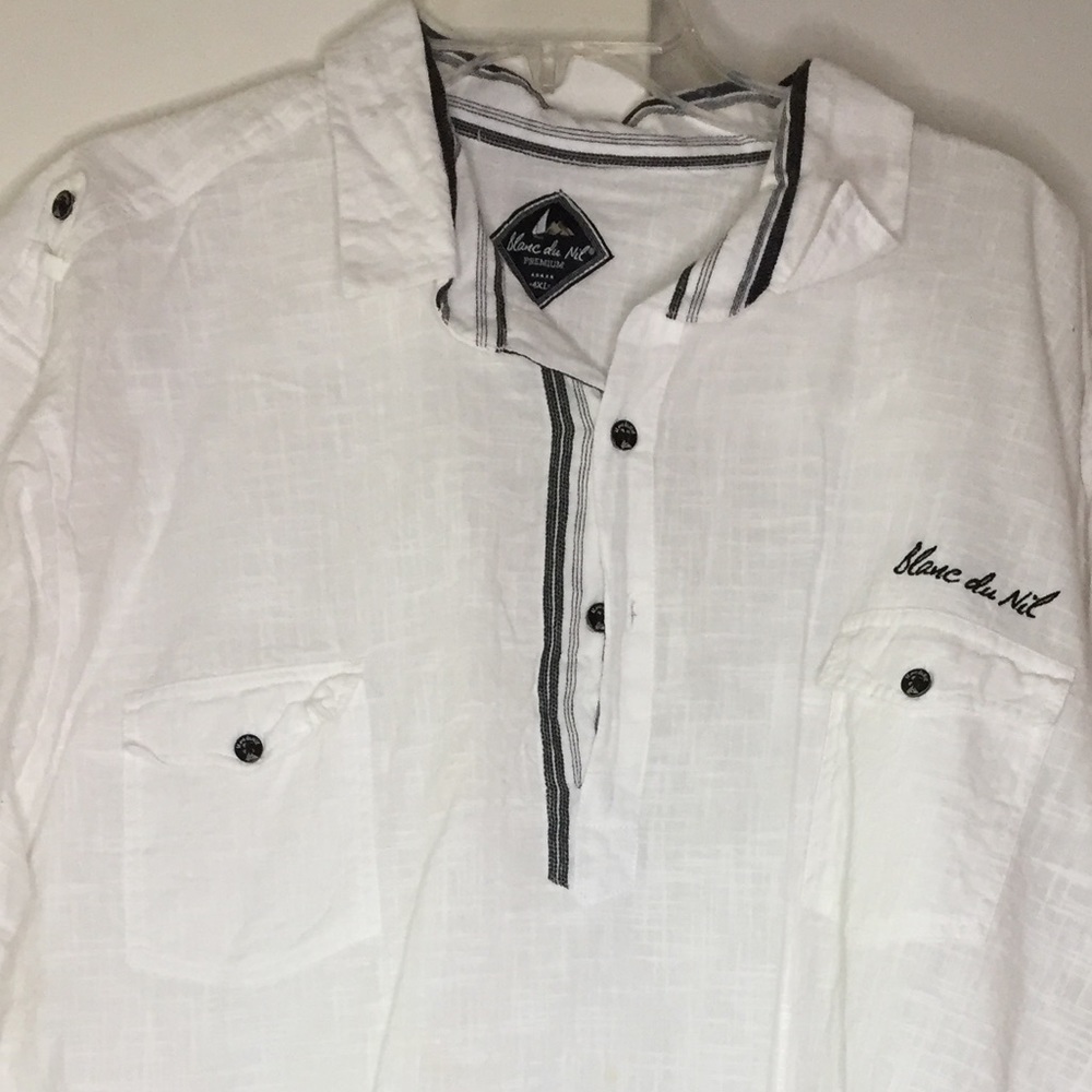 Blanc du nil mens casual pullover shirt